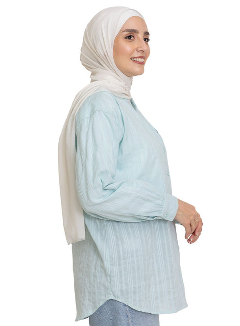 Aqua V-Neck Shirt