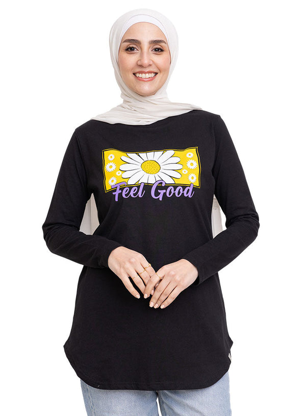 Black Printed Long-Sleeve Design 6
