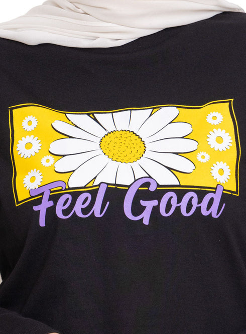 Black Printed Long-Sleeve Design 6