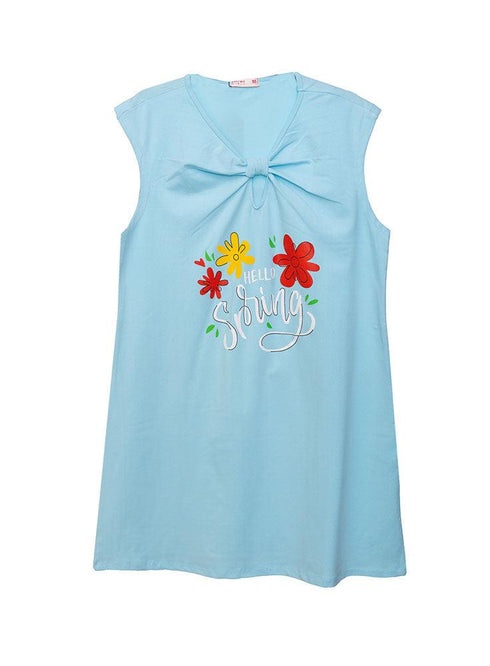 Baby Blue knot Night Shirt - Design 14 - Khotwh
