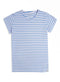 Baby Blue Striped Short - Sleeve - Khotwh