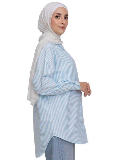 B.Blue - Design 2 Stripped Over - Size Shirt - Khotwh