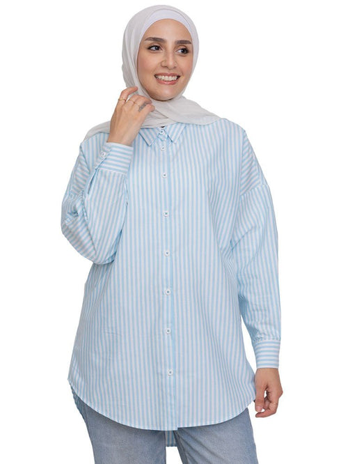 B.Blue - Design 2 Stripped Over - Size Shirt - Khotwh