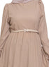 Beige Basic Dress - Khotwh