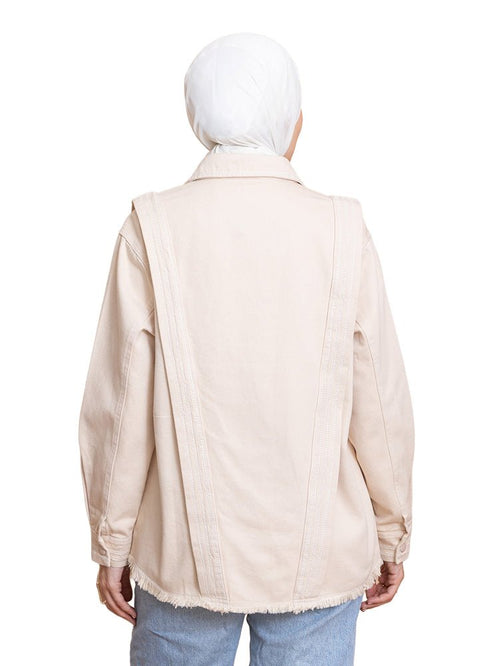 Beige Gabardine Jacket 1 - Khotwh
