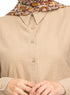 Beige Stripped Over - Size Shirt - Khotwh