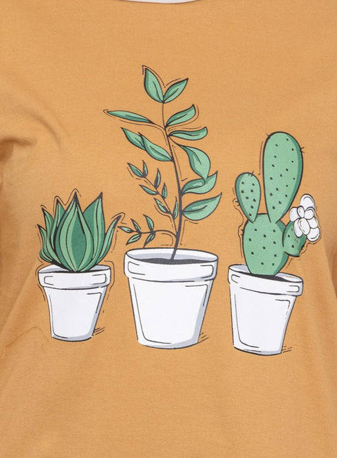 Biscuit Printed Long - Sleeve Design 9 - Khotwh