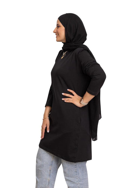 Black Basic Tunic - Khotwh