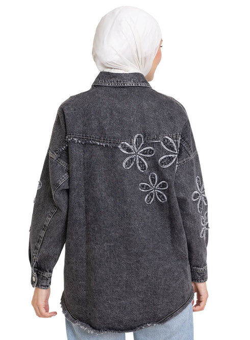 Black Design 7110 Jeans Jacket - Khotwh