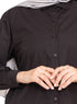 Black Long Poplin Shirt - Khotwh
