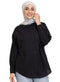 Black Pocket Over Size Linen Shirt - Khotwh