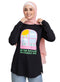 Black Printed Long - Sleeve Design 48 - Khotwh