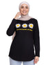 Black Printed Long Sleeve Design 59 - Khotwh