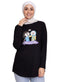 Black Printed Long Sleeve Design 60 - Khotwh