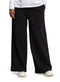 Black Ribbed Wide Leg - Khotwh