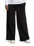 Black Ribbed Wide Leg - Khotwh