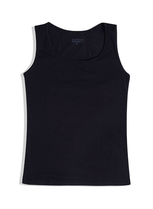 Black Round Slim Fit Top - Khotwh