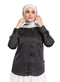 Black Satin Collar Blouse - Khotwh
