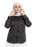 Black Satin Collar Blouse - Khotwh