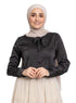 Black Satin Tape Blouse - Khotwh