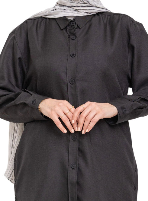 Black V - Linen Suit - Khotwh