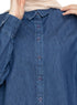 Blue Button - Back Denim Shirt - Khotwh