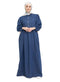 Blue Zipper Denim Dress - Khotwh