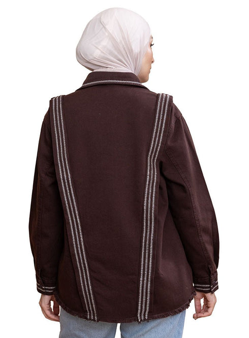 Brown Gabardine Jacket 1 - Khotwh