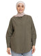 Cactus Pocket Over Size Linen Shirt - Khotwh