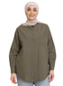 Cactus Pocket Over Size Linen Shirt - Khotwh