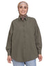 Cilantro Linen Pocket Over Size Shirt - Khotwh