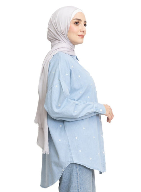 Circle - Ice E - Over Size Denim Shirt - Khotwh