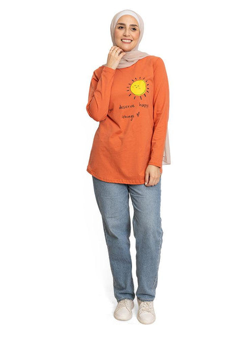 Copper Coin Printed Long - Sleeve Design 16 - Khotwh