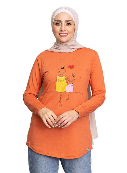 Copper Coin Printed Long - Sleeve Design 7 - Khotwh