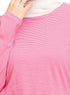 Crimson Pink Lines Long Sleeve - Khotwh