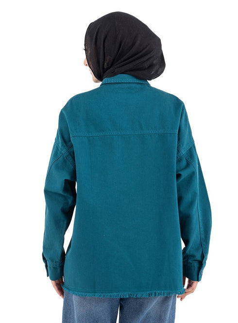 Dark Emerald Gabardine Jacket 2 - Khotwh