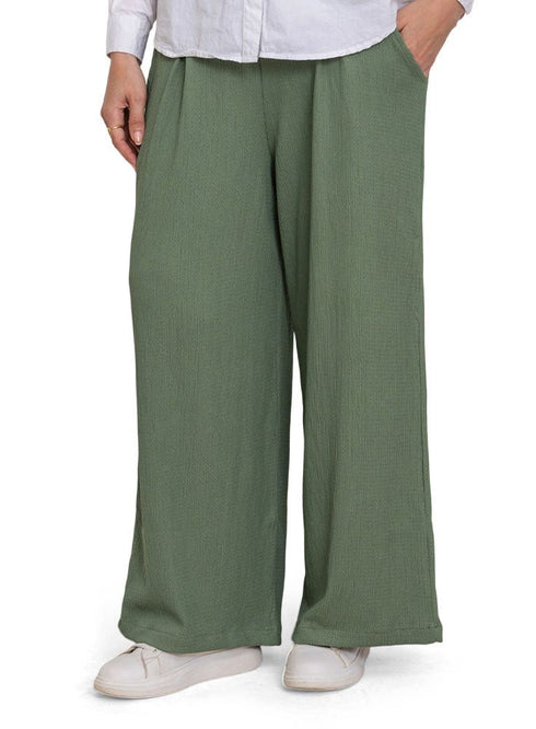 Dark Olive Crochet Pant - Khotwh