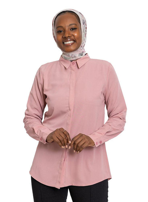 Desert Sand Classic Collar Blouse - Khotwh