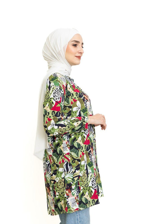 Design 12 Cloak Printed Blouse - Khotwh