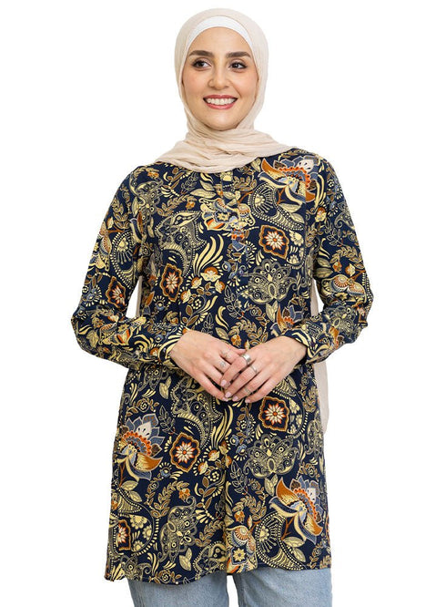 Design 4 Cloak Printed Blouse - Khotwh