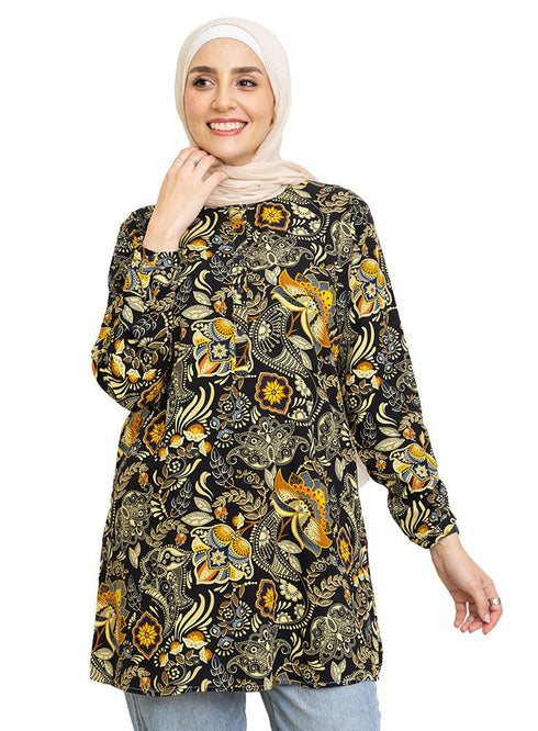 Design 5 Cloak Printed Blouse - Khotwh