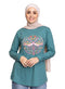 Green Olive Printed Long - Sleeve Design 31 - Khotwh