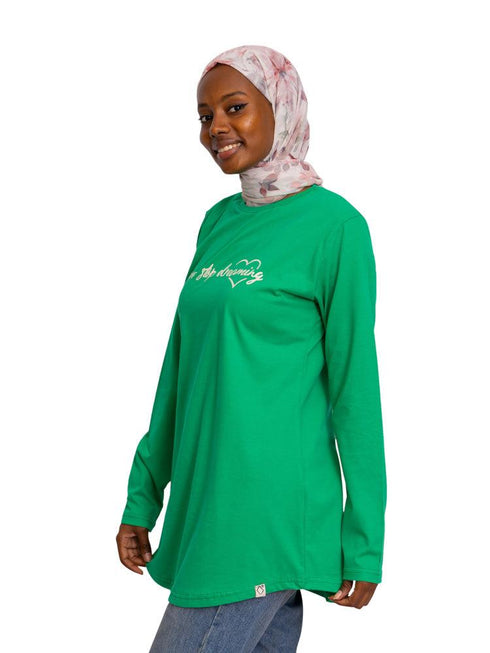 Green Printed Long - Sleeve Design 15 - Khotwh