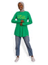 Green Printed Long - Sleeve Design 23 - Khotwh