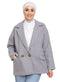 Grey RD - Jacquard Feather Blazer - Khotwh