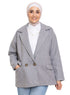 Grey RD - Jacquard Feather Blazer - Khotwh