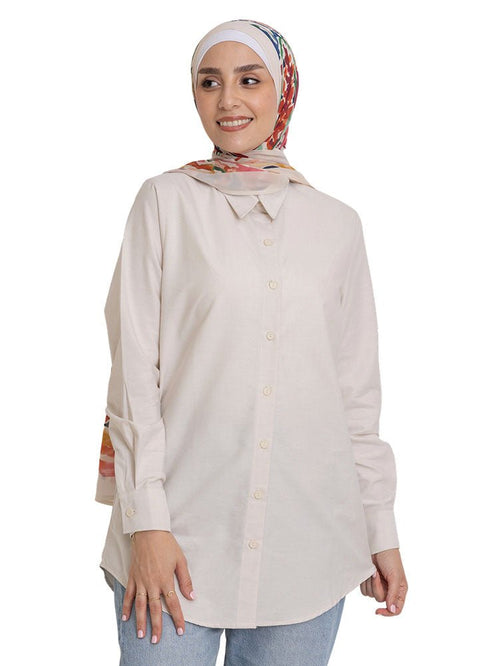 Latte L.Oxford Shirt (W) - Khotwh