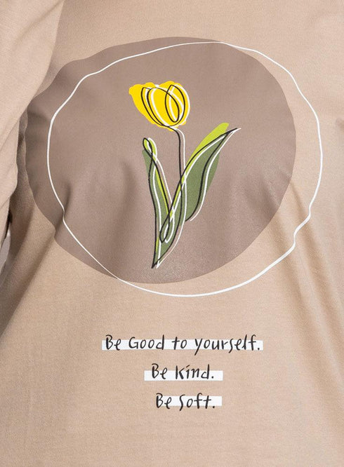 Latte Printed Long - Sleeve Design 4 - Khotwh