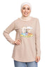 Latte Printed Long - Sleeve Design 40 - Khotwh