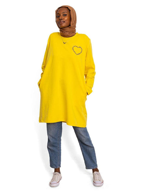Lemon Verbana Basic Tunic - Love - Khotwh